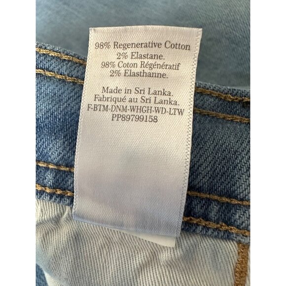 Everlane Womens Mariner Jeans 28R Wide Leg High Rise READ Med Wash Stretch - Picture 6 of 13